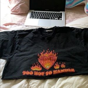 ‘Too Hot Too Handle’ vintage crop top